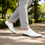 Pantofi Oxford bărbați albi din piele naturală cu talpă neagră GKR71A